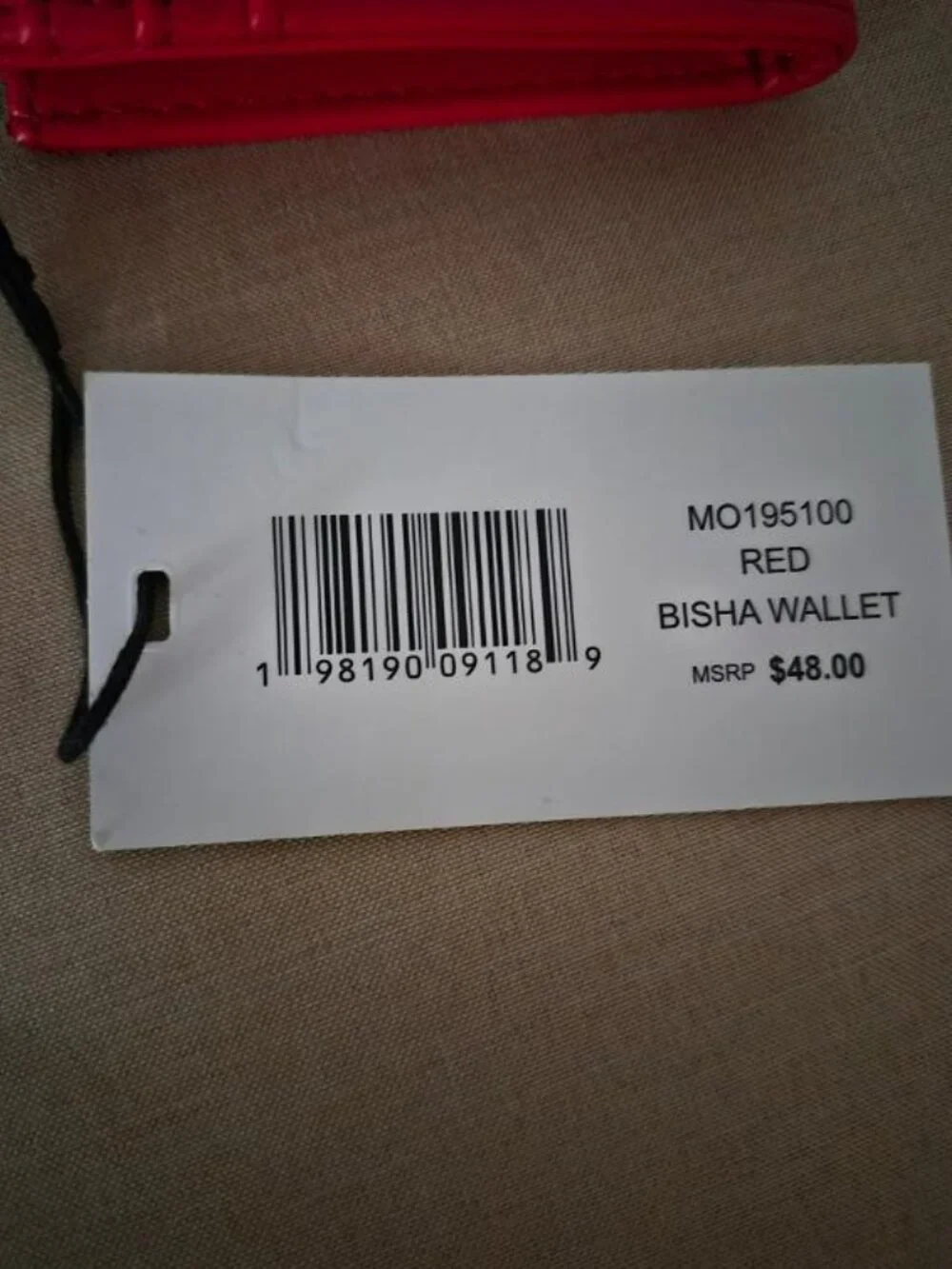 Steve Madden Bisha Wallet Red Card Holder